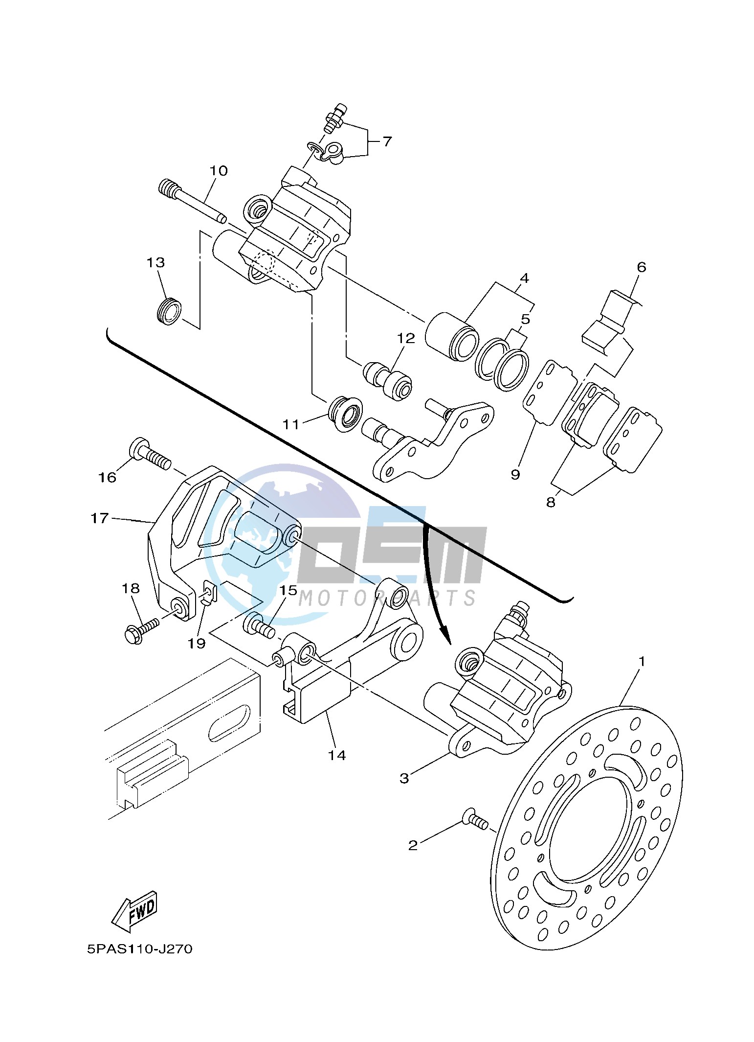 REAR BRAKE CALIPER