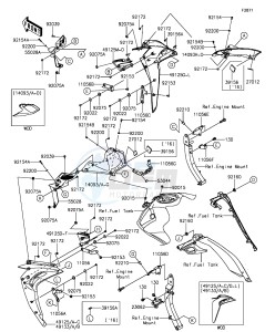 Z1000 ZR1000FEF FR GB XX (EU ME A(FRICA) drawing Cowling(Center)