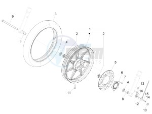 Liberty 150 iGet 4T 3V ie ABS (APAC) drawing Front wheel