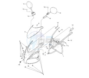 TZR 50 drawing COWLING