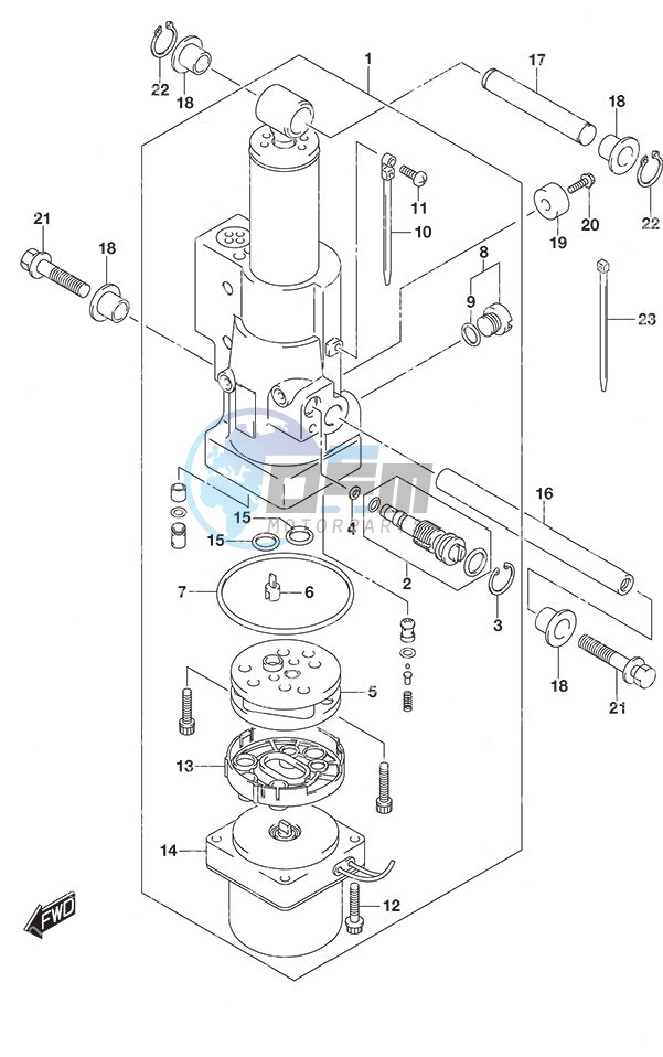 Tilt Cylinder w/Power Tilt