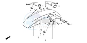 CBF600S drawing FRONT FENDER