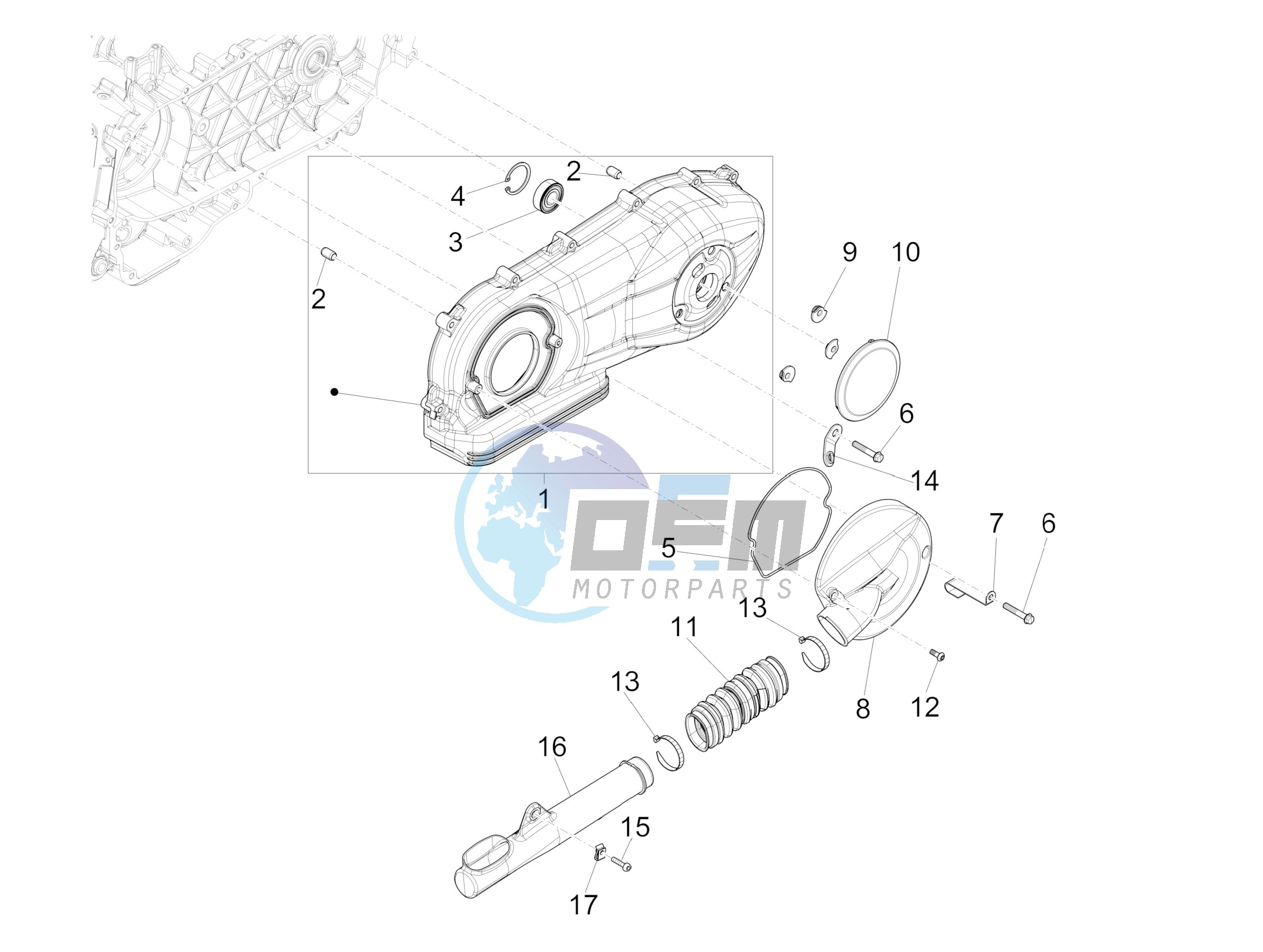 Crankcase cover - Crankcase cooling