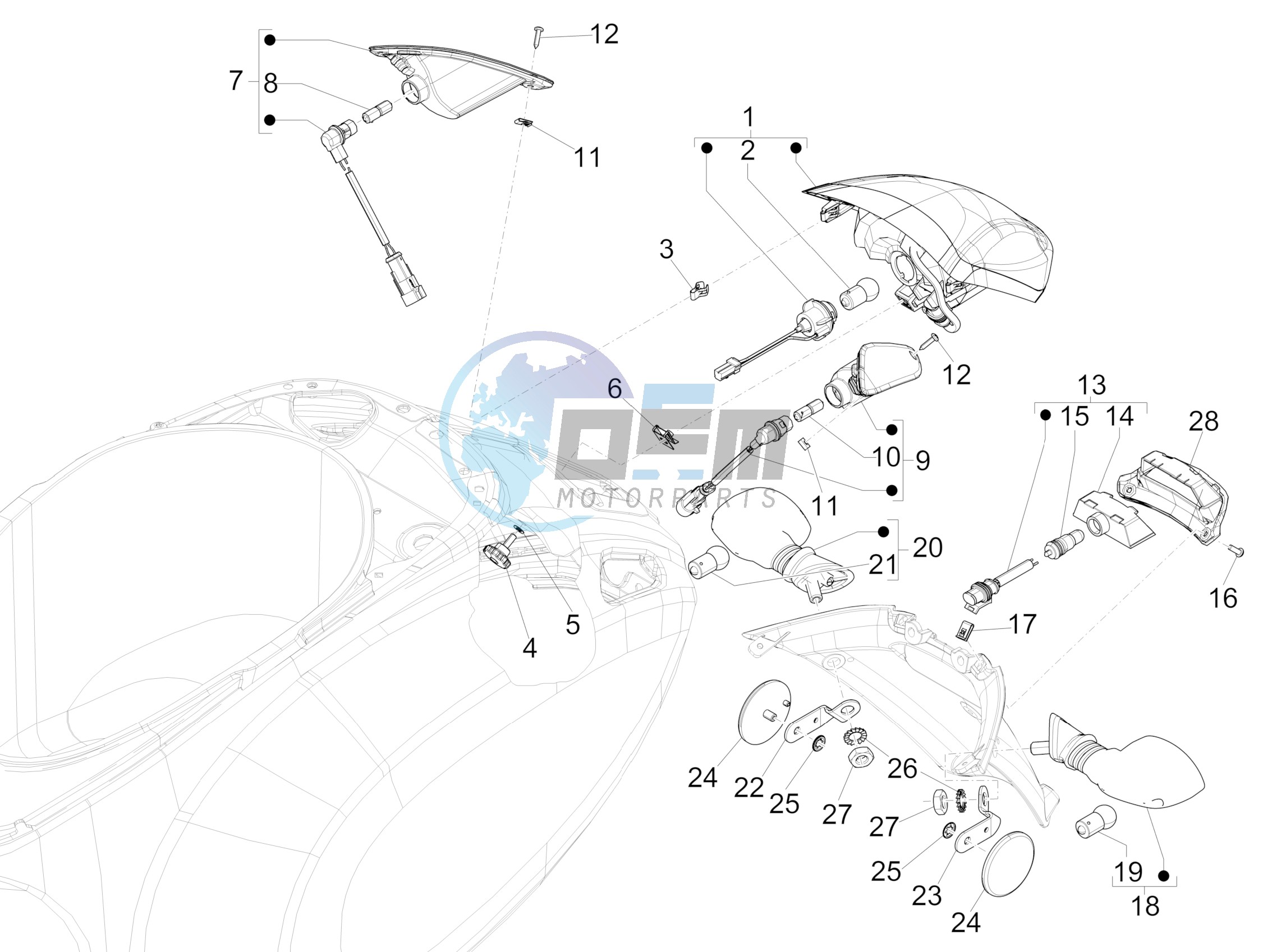 Rear headlamps - Turn signal lamps