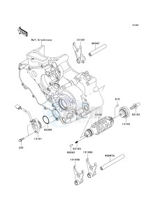 KSF 450 B [KFX450R MONSTER ENERGY] (B8F-B9FB) B8FA drawing GEAR CHANGE DRUM_SHIFT FORK-- S- -