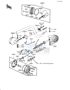 KZ 650 H [CSR] (H3) [CSR] drawing TURN SIGNALS -- 83 H3- -