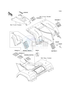 KLF 300 C [BAYOU 300 4X4] (C10-C14) [BAYOU 300 4X4] drawing LABELS