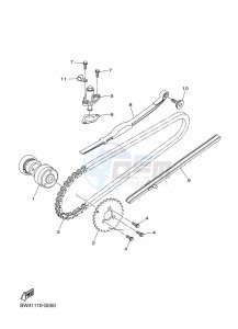 YFZ50 (BW4L) drawing CAMSHAFT & CHAIN