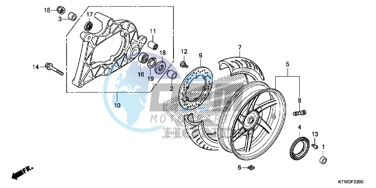 REAR WHEEL/SWINGARM