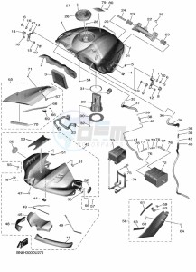 YZF600 YZF-R6 RaceBASE (BN6P) drawing FUEL TANK