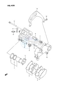 RMX250 (E3) drawing REAR CALIPERS (MODEL N)