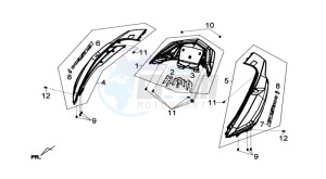 GTS 300i 2012 drawing COWLING