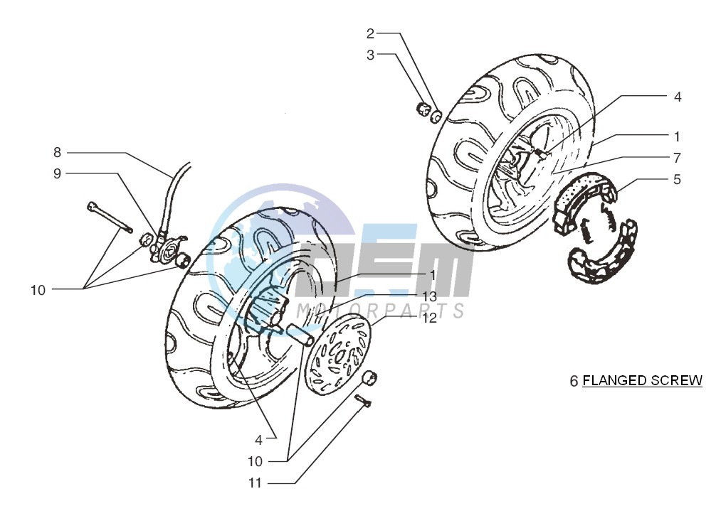 Front wheel-Rear wheel