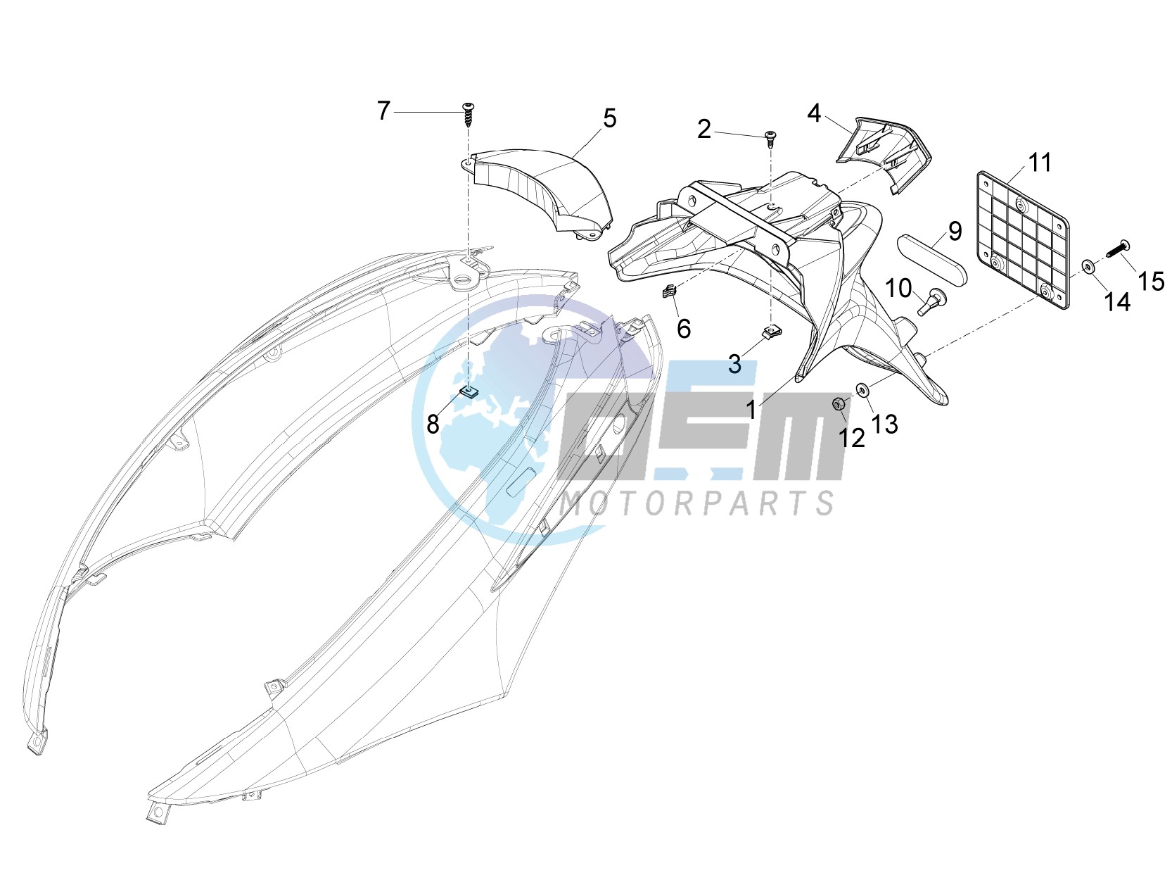 Rear cover - Splash guard