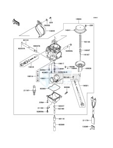 KVF360 4x4 KVF360A7F EU GB drawing Carburetor