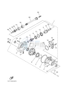 YFM700FWA YFM700DE GRIZZLY 700 (2ES2 2ES3) drawing FRONT DIFFERENTIAL