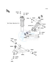 MULE 3010 DIESEL 4x4 KAF950B7F EU drawing Front Suspension