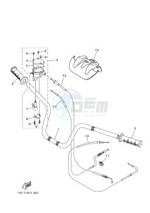 YFM300 RAPTOR 300 (1SC6 1SC7 1SC5) drawing STEERING HANDLE & CABLE