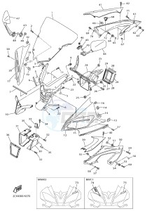 YZF-R6 600 R6 (2CXA) drawing COWLING 1