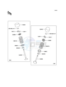 Z1000 ZR1000A6F FR GB XX (EU ME A(FRICA) drawing Valve(s)