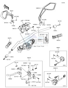 Z1000 ZR1000HHF XX (EU ME A(FRICA) drawing Handlebar