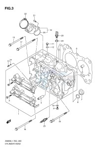 AN650 (E2) Burgman drawing CYLINDER HEAD