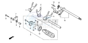 VT750C2 VT750C2 drawing GEARSHIFT DRUM