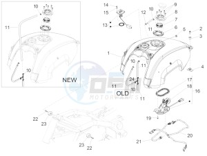 California 1400 Touring ABS 1380 drawing Fuel tank