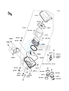 KVF650_4X4 KVF650FDF EU GB drawing Air Cleaner