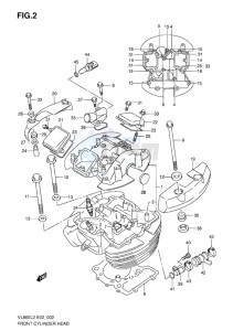 VL800CUE INTRUDER EU drawing FRONT CYLINDER HEAD