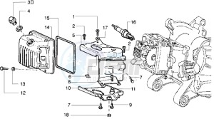 Liberty 125 drawing Cylinder head cover