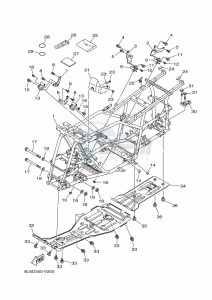 YFM450FWB KODIAK 450 (BJ5K) drawing FRAME