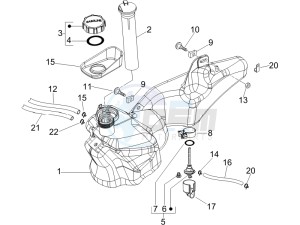 Liberty 125 4t drawing Fuel Tank