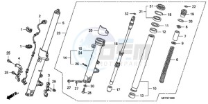 CB1300A9 BR / ABS MME - (BR / ABS MME) drawing FRONT FORK