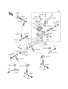 ZR 750 C [ZEPHYR 750] (C1-C3) [ZEPHYR 750] drawing FRONT MASTER CYLINDER-- ZR750-C2_C3- -