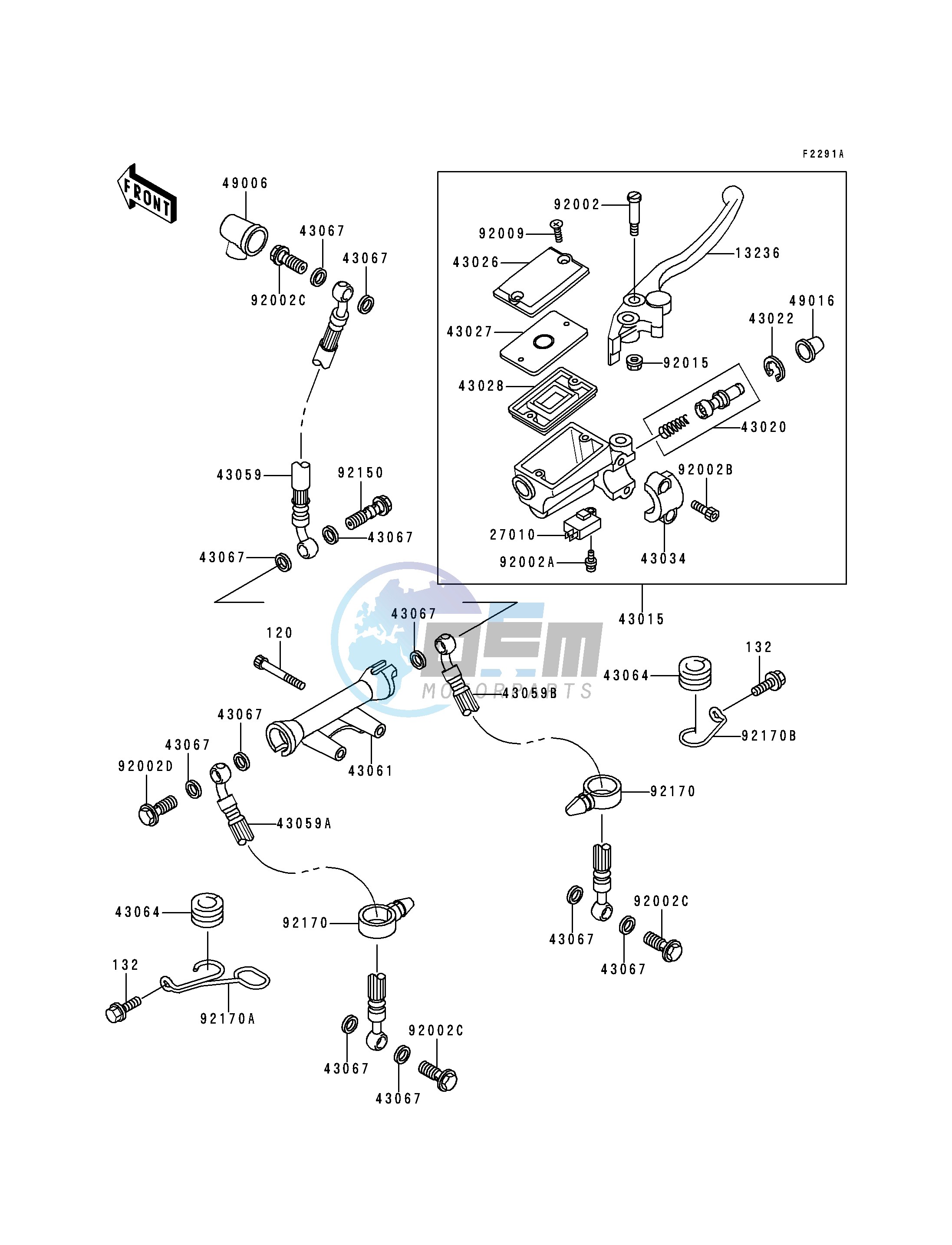 FRONT MASTER CYLINDER-- ZR750-C2_C3- -