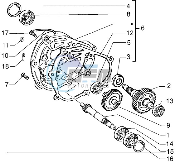 Rear wheel shaft