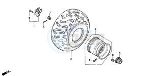 TRX200D FOURTRAX drawing REAR WHEEL