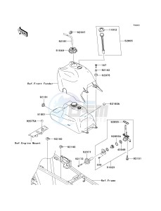 KVF 360 A [PARAIRIE 360 4X4] (A1-A3) PRAIRIE 360 4X4] drawing FUEL TANK