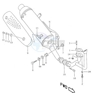 AY50 (V-W-X-Y) katana drawing MUFFLER (model W P4)