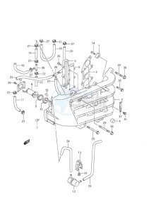 DF 70 drawing Inlet Manifold (S/N 973970 to 2000)