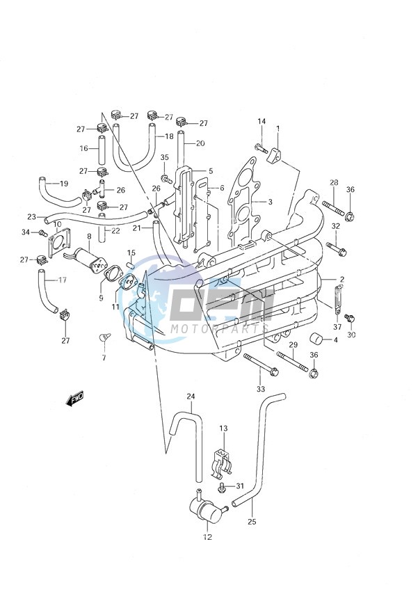 Inlet Manifold (S/N 973970 to 2000)