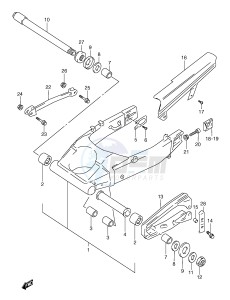 GSX-R600 (E2) drawing REAR SWINGING ARM