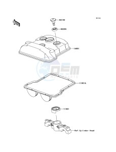 KX450F KX450EBF EU drawing Cylinder Head Cover