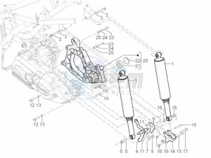 MP3 300 YOURBAN LT RL-SPORT NOABS E4 (EMEA) drawing Rear suspension - Shock absorber/s