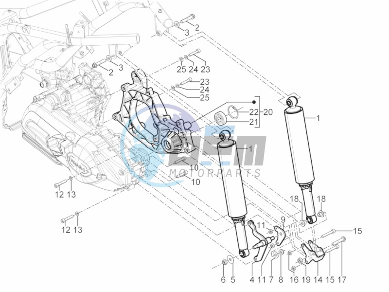 Rear suspension - Shock absorber/s