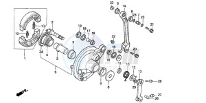 SA75 drawing FRONT BRAKE PANEL