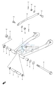 TU250X (E2) drawing REAR SWINGING ARM