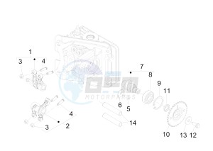 Sprint 50 4T 4V (NAFTA) drawing Rocking levers support unit