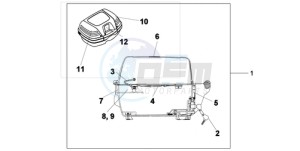 XL1000VA9 France - (F / ABS CMF) drawing TOP BOX 45L UNPAINTED